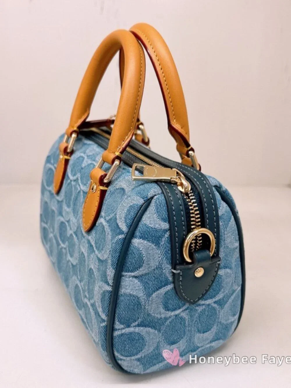 Mini Rowan Crossbody Bag In Signature Denim CDQ36 - Picture 2 of 11